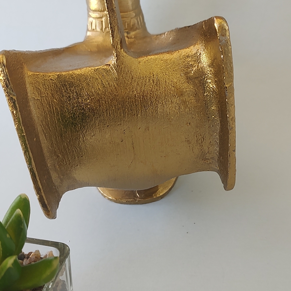 Weinberg Eames Era Die Cast Metal Bird Sculpture Vintage Gold Tone Finish New - Picture 6 of 9